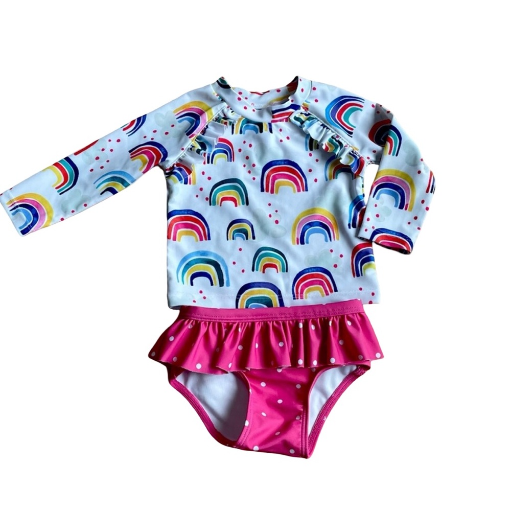 Tucker & Tate 2 piece rash guard swimsuit size 6 months